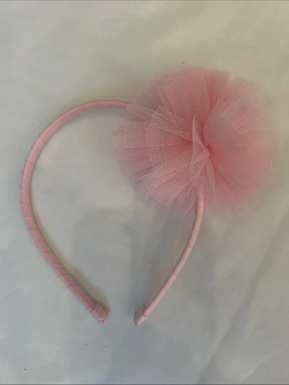 Gymboree Light Pink Tulle Pom Headband